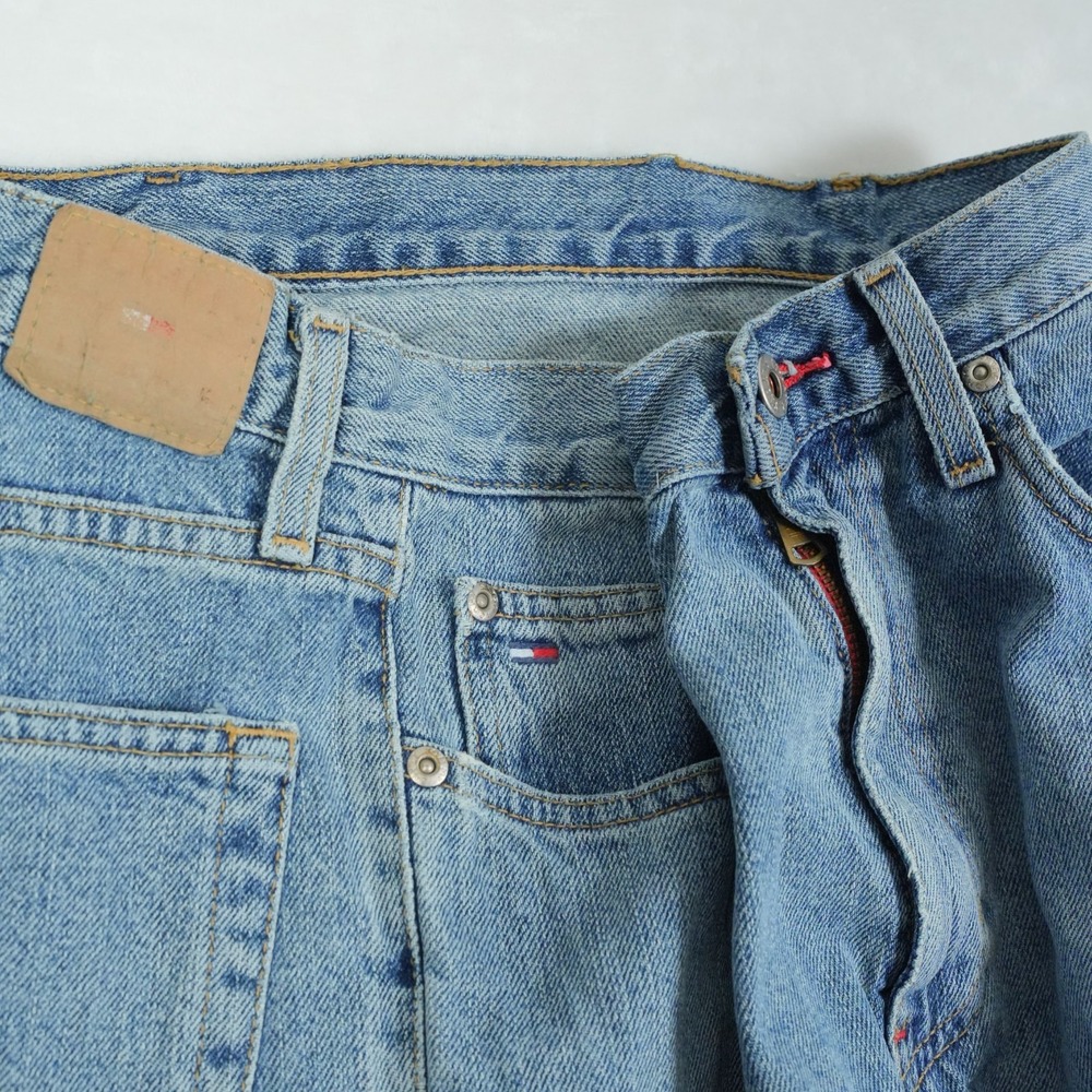 Vtg 2003 Tommy Hilfiger Jeans‎ Men's Actual 30x30 Blue Denim Straight Fit Y2k